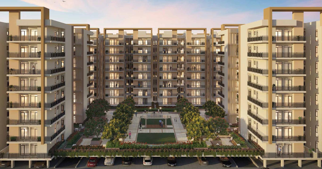 Wave Eligo Symmetrical Mid-Rise Elevation & Landscaped Podium Courtyard